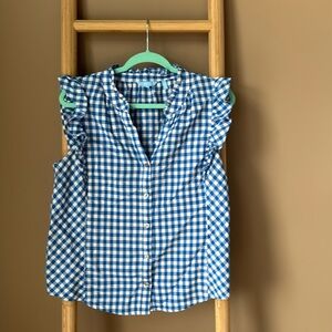 Blue Gingham Draper James top size large